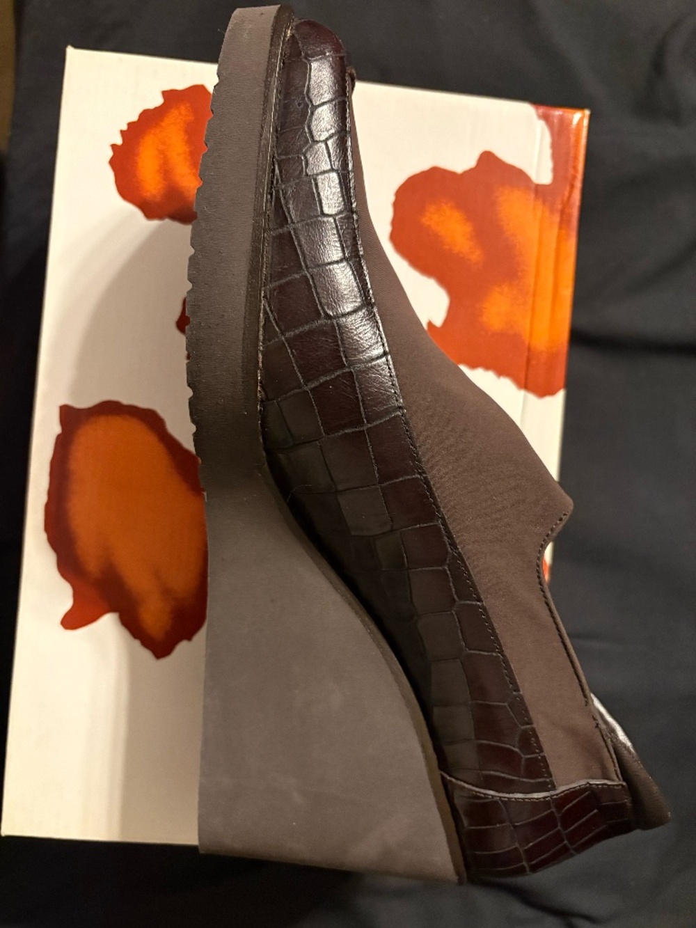 Donald J Pliner Shoes Expresso, Ant Gator/Crepe– New in Box – Size 10 Narrow